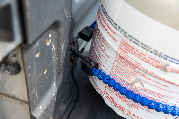 secure propane tank in truck bed