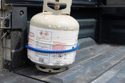 transport propane tank in truck bed