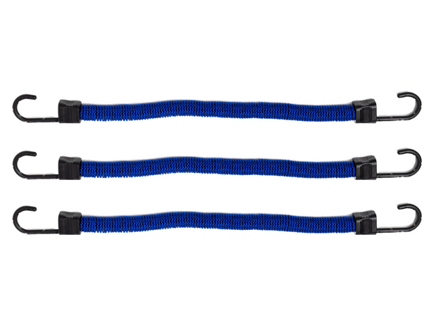 3-Pack: 12 Inch SuperBungee Cord Set - Stretch to 6 Feet!!