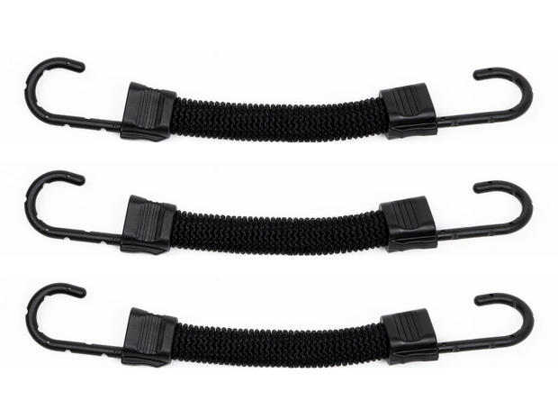 3-Pack: 4 Inch SuperBungee Cord Set - Stretch to 2.3 Feet!