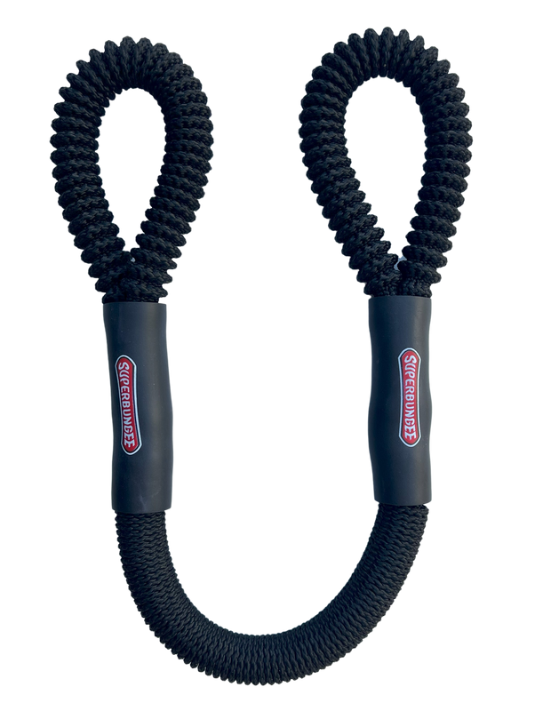 8-Inch Marine Grade with Cleat Loop Ends - Black