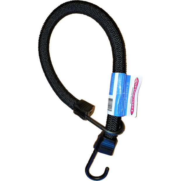 BUNGEE CORD WITH HOOKS (1/2) - (#9005) HEAVY DUTY METAL PLASTIC COATED  SPRING HOOK - (STANDARD SIZES) MADE IN THE USA