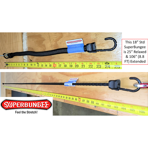 18 Inch Bungee Cords with Hooks