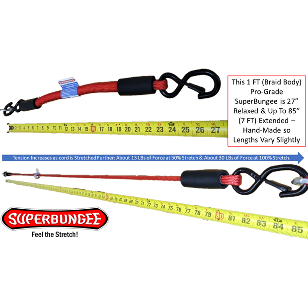 BUNGEE CORD WITH CARABINERS (3/8) - UV PROTECTIVE COVER 24