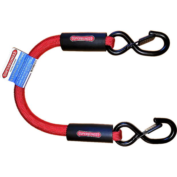 916760-7 36 Rubber Bungee Cord with Polycarbonate Adjustable Carabiner  End, Multicolored
