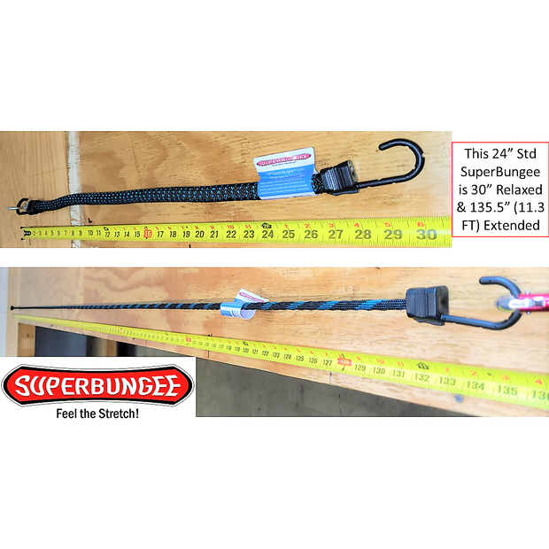 2-Pack: 24 Inch Long Bungee Cord Set