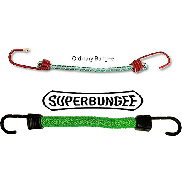 Limited Time Christmas Special! 30% OFF!!! Pack of 3: 6 inch SuperBungee Cords (12" incl hooks) - Stretch 500% to 39 inches (3.2 FEET)